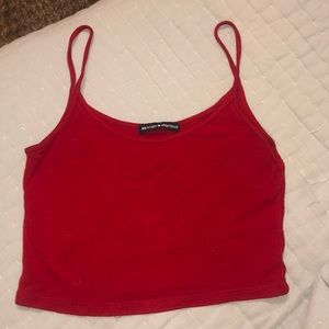 Red brandy melville crop tank